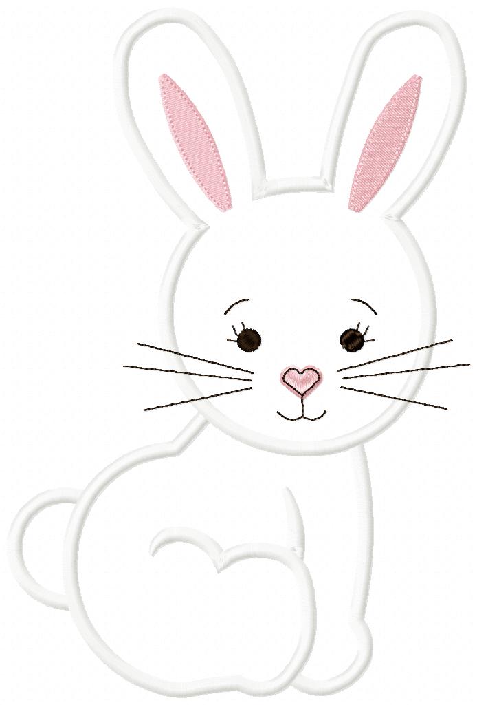 Easter Bunny - Applique  - Machine Embroidery Design