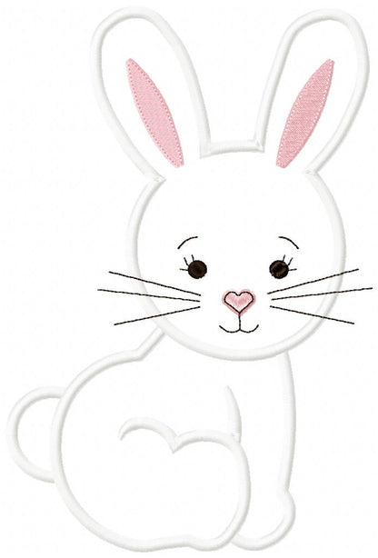 Easter Bunny - Applique  - Machine Embroidery Design