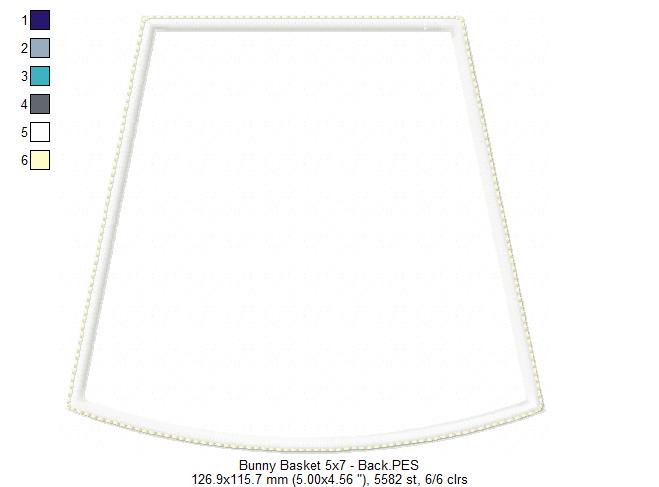 Cute Bunny Basket - ITH Project - Machine Embroidery Design