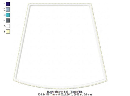 Cute Bunny Basket - ITH Project - Machine Embroidery Design