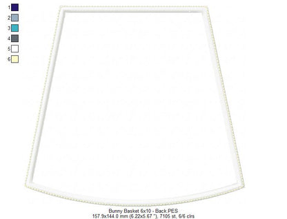 Cute Bunny Basket - ITH Project - Machine Embroidery Design