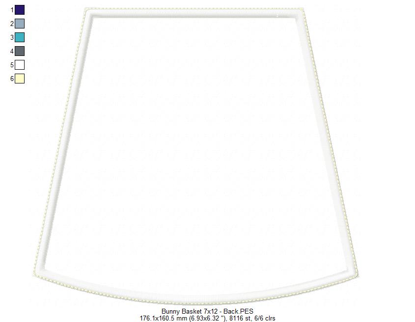 Cute Bunny Basket - ITH Project - Machine Embroidery Design