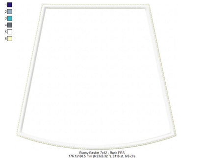 Cute Bunny Basket - ITH Project - Machine Embroidery Design