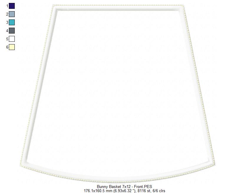 Cute Bunny Basket - ITH Project - Machine Embroidery Design