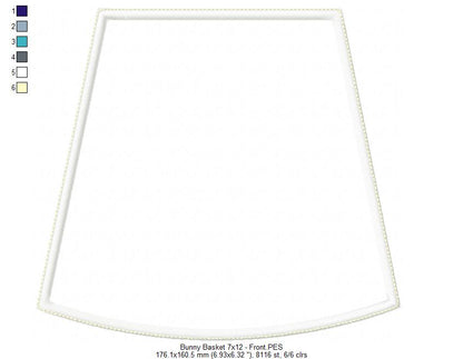 Cute Bunny Basket - ITH Project - Machine Embroidery Design