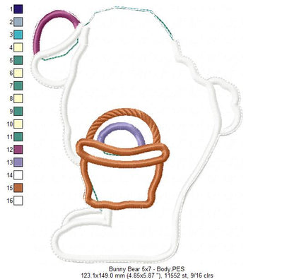 Bunny Bear - ITH Project - Machine Embroidery Design