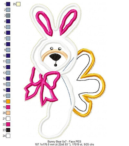 Bunny Bear - ITH Project - Machine Embroidery Design