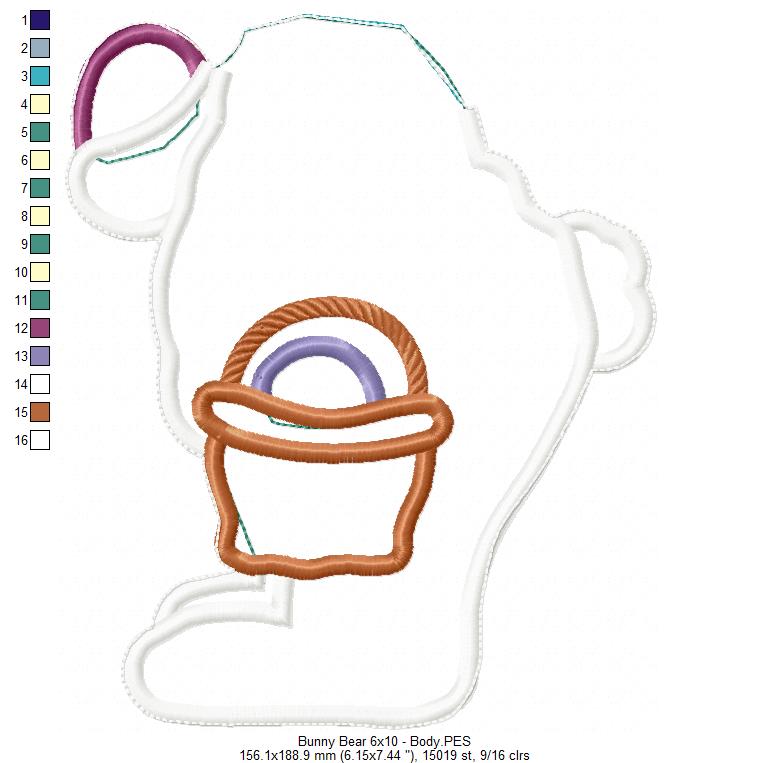 Bunny Bear - ITH Project - Machine Embroidery Design