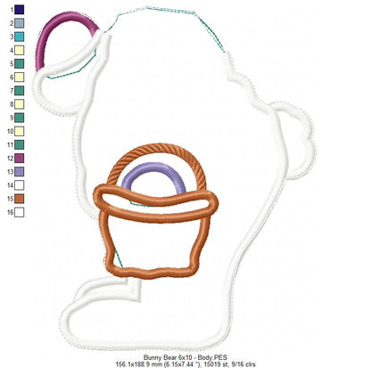 Bunny Bear - ITH Project - Machine Embroidery Design