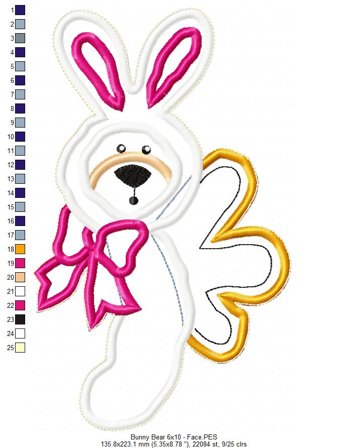 Bunny Bear - ITH Project - Machine Embroidery Design