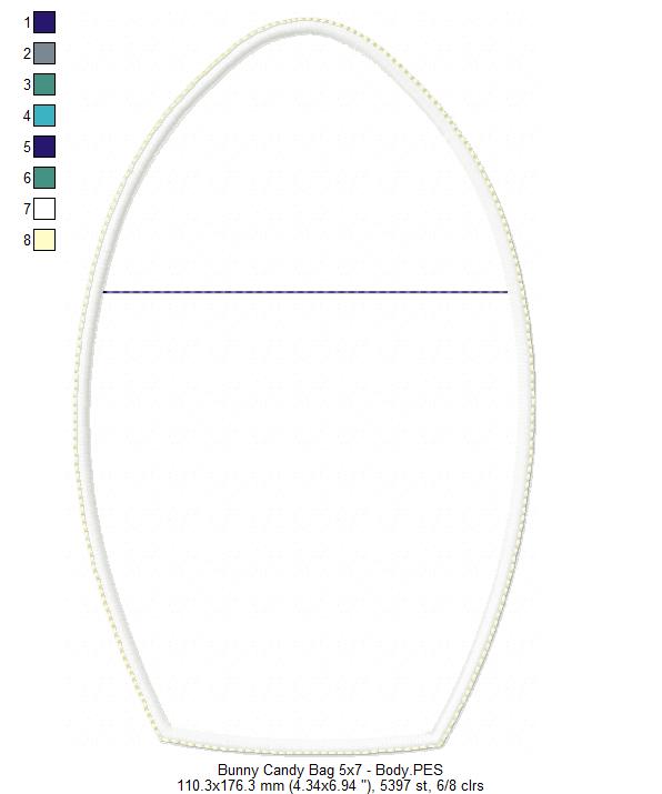 Bunny Candy Bag - ITH Project - Machine Embroidery Design
