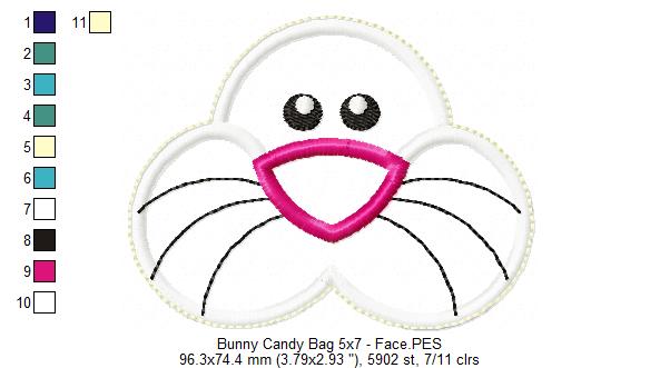 Bunny Candy Bag - ITH Project - Machine Embroidery Design