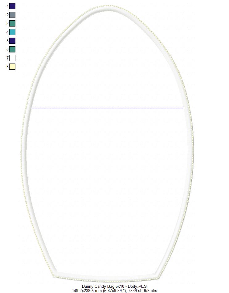 Bunny Candy Bag - ITH Project - Machine Embroidery Design