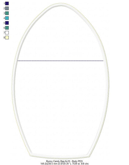 Bunny Candy Bag - ITH Project - Machine Embroidery Design