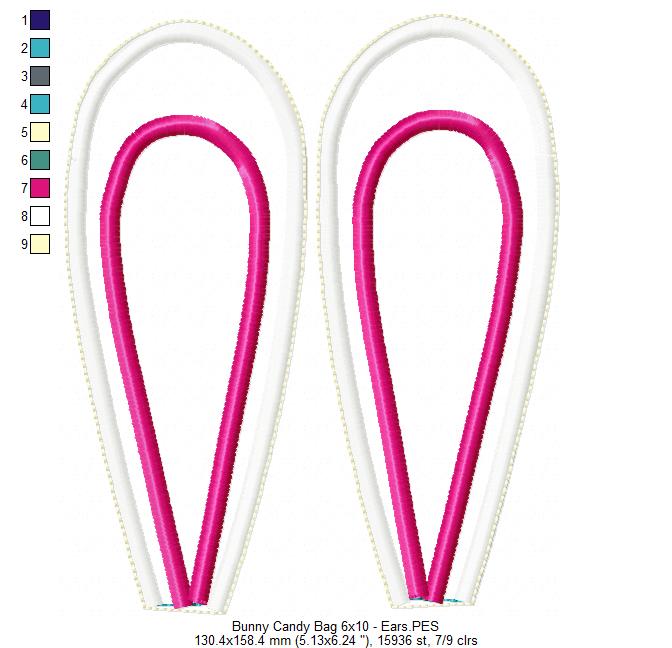 Bunny Candy Bag - ITH Project - Machine Embroidery Design