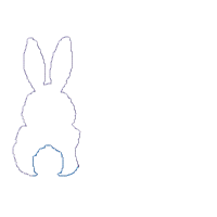 Bunnies Back Trio - Zig Zag Applique - Machine Embroidery Design