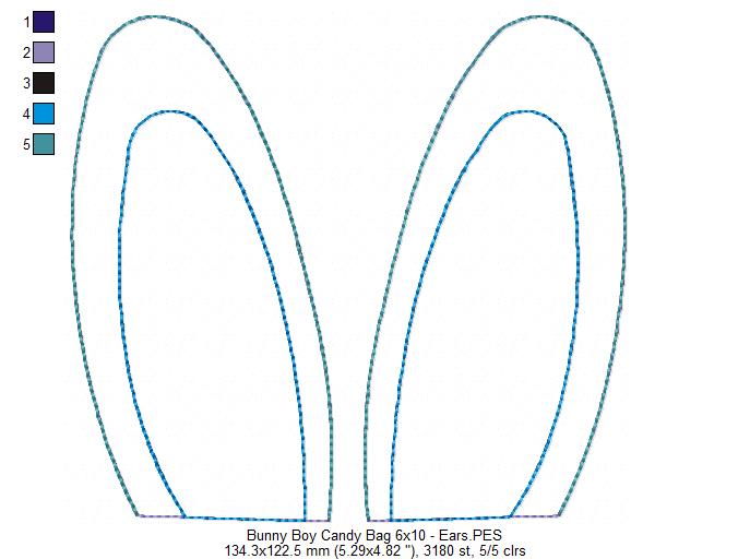 Cute Bunny boy and girl Candy Bag - Set of 2 Designs - ITH Project - Machine Embroidery Design