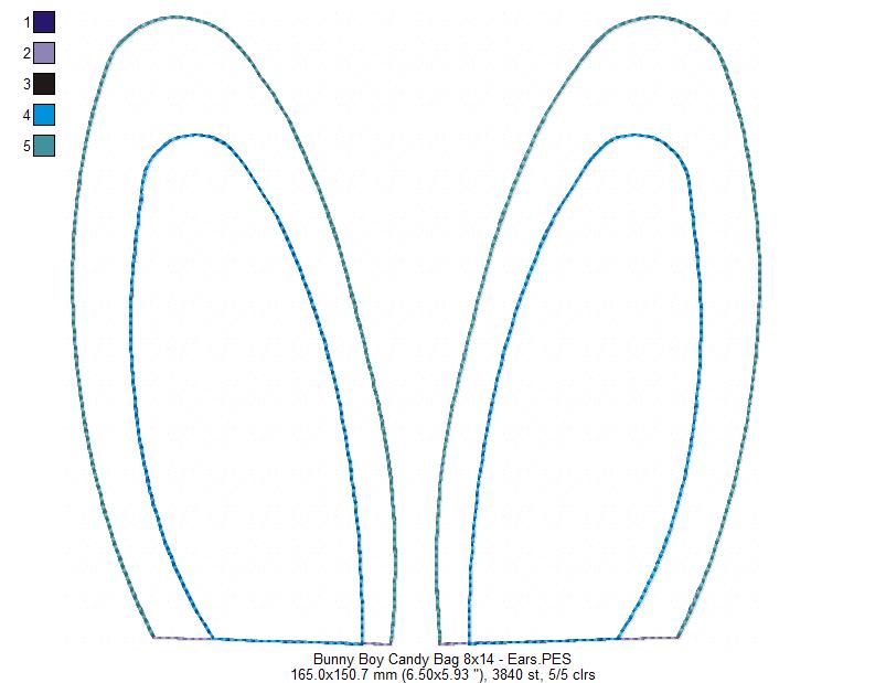 Cute Bunny boy and girl Candy Bag - Set of 2 Designs - ITH Project - Machine Embroidery Design