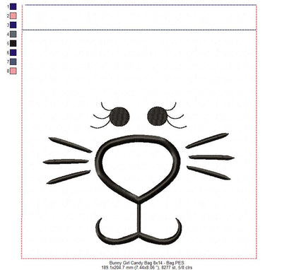 Cute Bunny boy and girl Candy Bag - Set of 2 Designs - ITH Project - Machine Embroidery Design