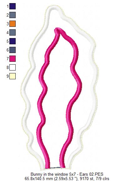 Bunny in the window Door Ornament - ITH Project - Machine Embroidery Design