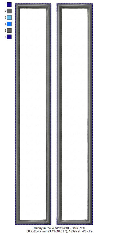 Bunny in the window Door Ornament - ITH Project - Machine Embroidery Design