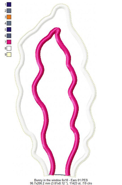 Bunny in the window Door Ornament - ITH Project - Machine Embroidery Design