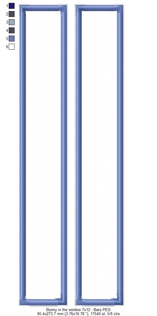 Bunny in the window Door Ornament - ITH Project - Machine Embroidery Design