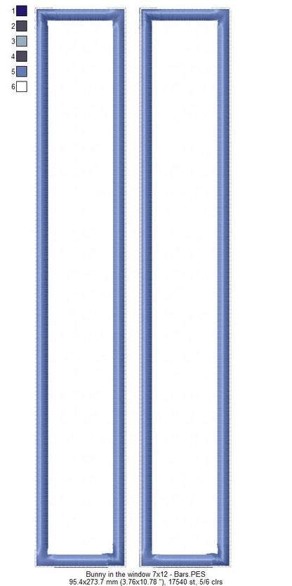 Bunny in the window Door Ornament - ITH Project - Machine Embroidery Design