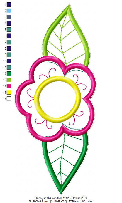 Bunny in the window Door Ornament - ITH Project - Machine Embroidery Design