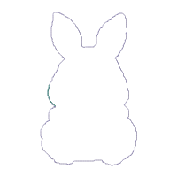 Cute Bunny holding egg - Applique