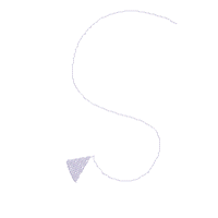 Monogram S Letter S Butterfly - Rippled Stitch