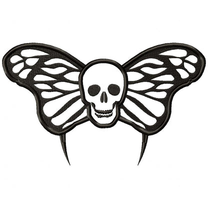 Butterfly Skull - Applique - Machine Embroidery Design