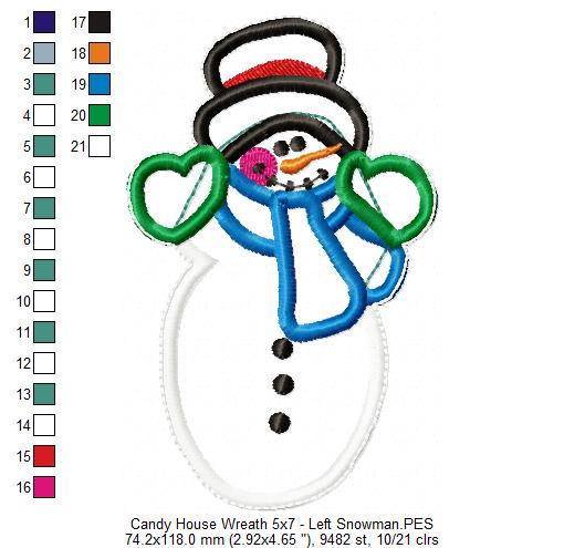 Christmas Candy House Wreath - ITH Project - Machine Embroidery Design