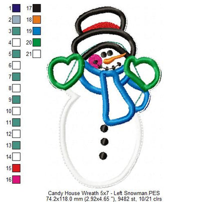 Christmas Candy House Wreath - ITH Project - Machine Embroidery Design