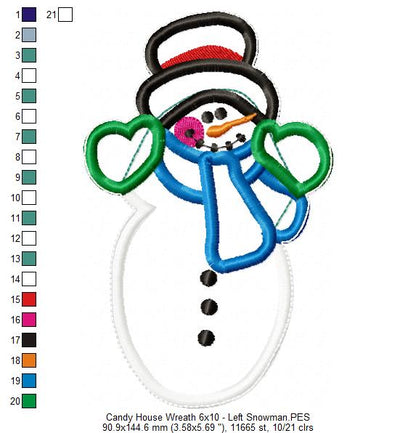 Christmas Candy House Wreath - ITH Project - Machine Embroidery Design