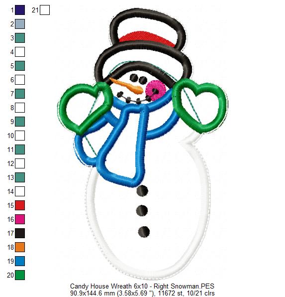 Christmas Candy House Wreath - ITH Project - Machine Embroidery Design