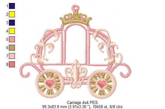 Princess Royal Carriage - Applique - Machine Embroidery Design