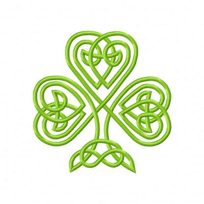 Celtic Knot Clover - Fill Stitch - Machine Embroidery Design