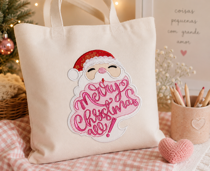 Santa Merry Christmas - Appliqué - Machine Embroidery Design