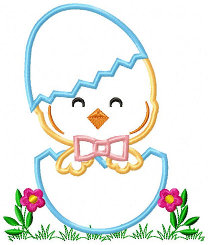 Spring Chick Surprise - Applique – Machine Embroidery Design