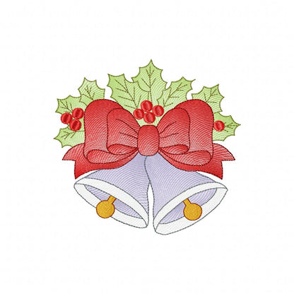 Christmas Bells - Rippled Stitch - Machine Embroidery Design