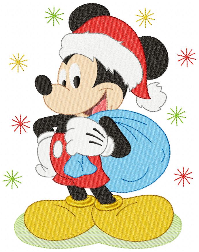 Mouse Ears Boy Christmas - Fill Stitch Machine Embroidery Design