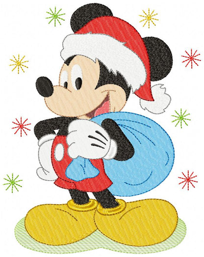 Mouse Ears Boy Christmas - Fill Stitch Machine Embroidery Design