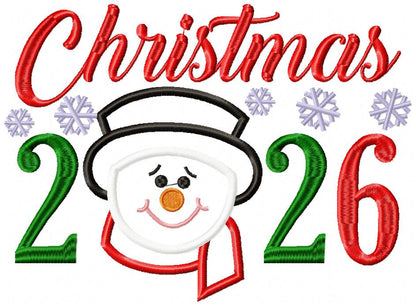 Snowman's Christmas 2026 - Appliqué - Machine Embroidery Design