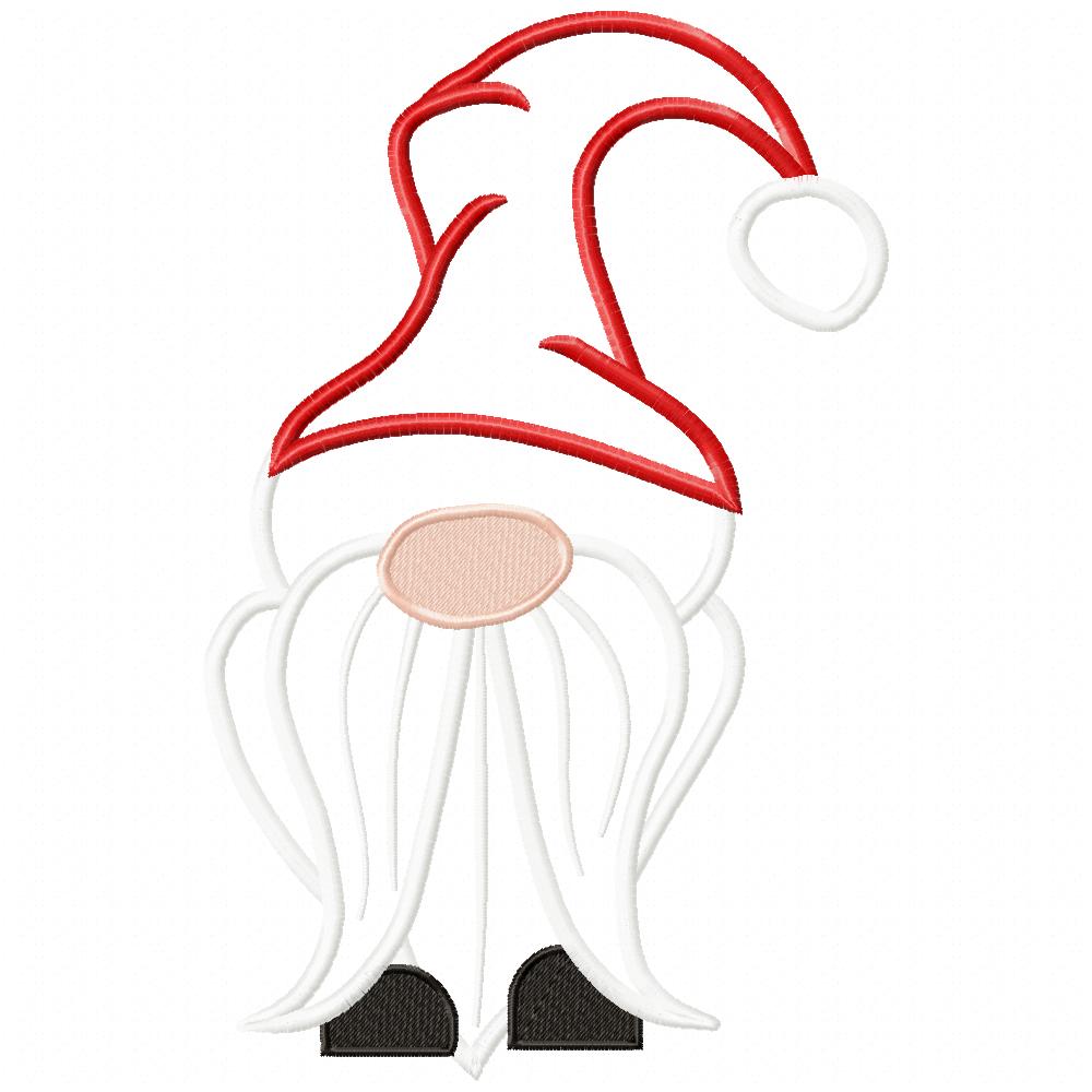 Merry Christmas Gnomes - Applique - Machine Embroidery Design