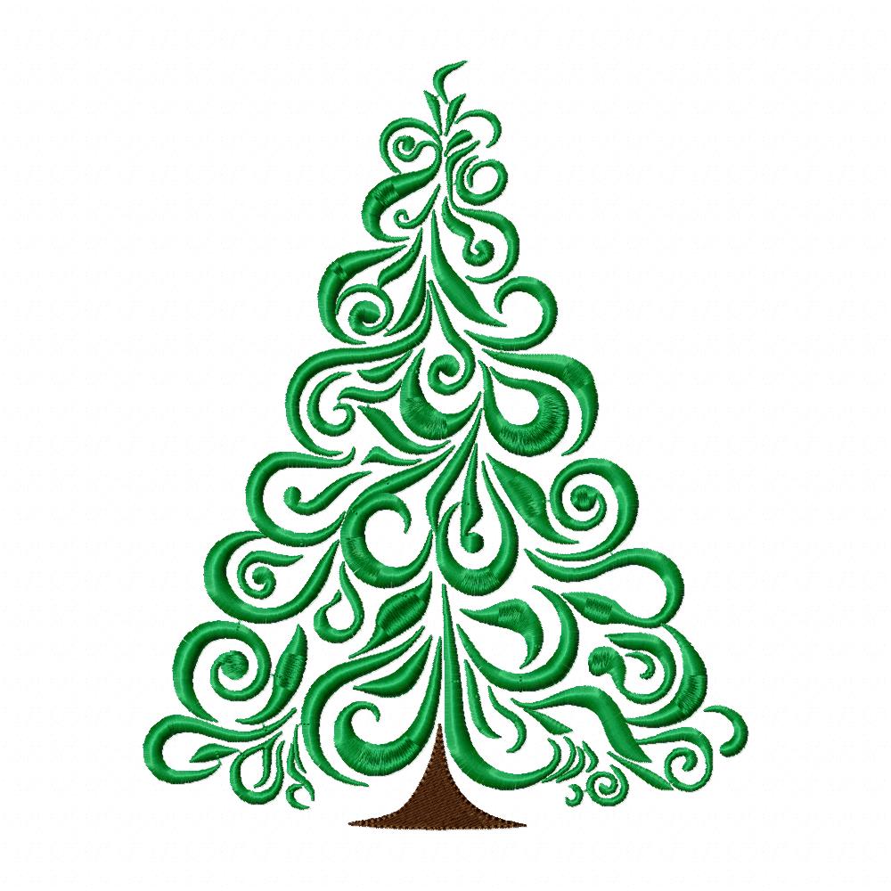 Christmas Tree - Fill Stitch - Machine Embroidery Design