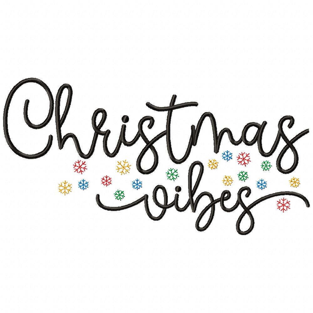 Merry Christmas Snowflake - Fill Stitch - Machine Embroidery Design