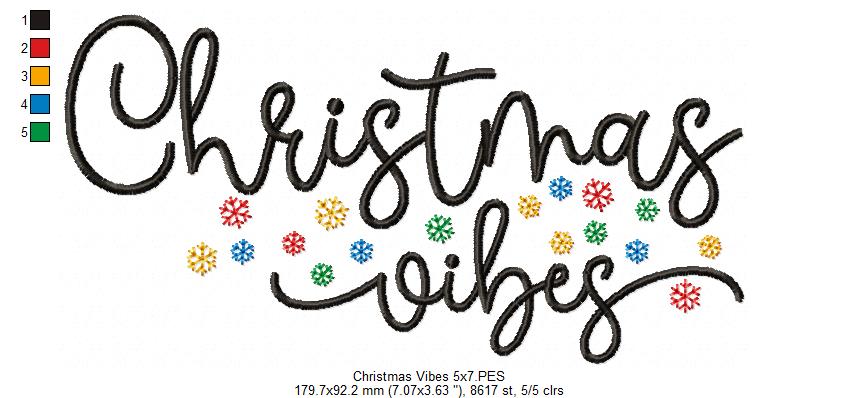 Merry Christmas Snowflake - Fill Stitch - Machine Embroidery Design