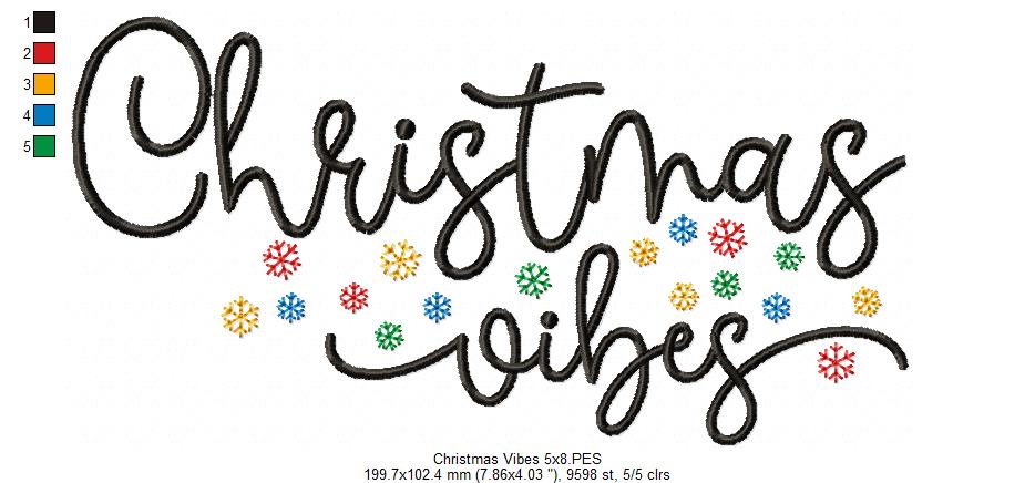 Merry Christmas Snowflake - Fill Stitch - Machine Embroidery Design