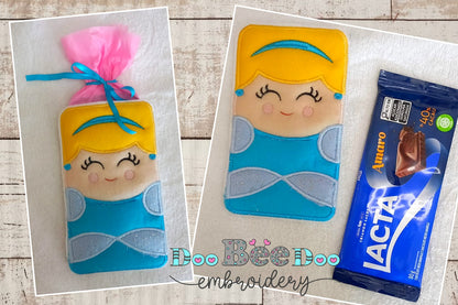 Cinderela Princess Candy Holder - ITH Project - Machine Embroidery Design